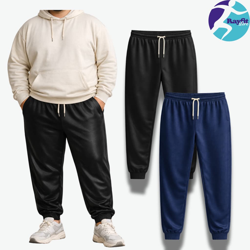 Kit 2 Calças de Moletom Flanelado Masculino Plus Size G1,G2,G3 - Quente e Confortável