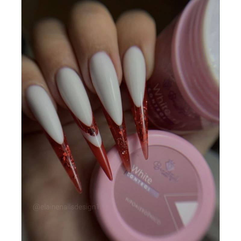 Gel Control White 14g -Beautiful Nails- ideal para alongamento de unhas, francesas reversas, gel construtor para unhas