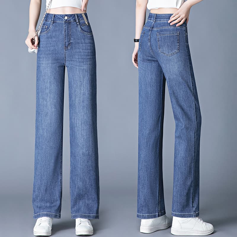 Senhoras Jeans 2025 novo estilo Zhengzhou calças femininas primavera verão primavera outono estilo feminino em linha ret