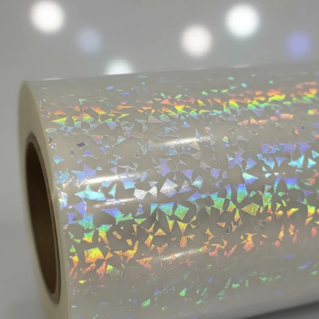 Bopp Holografico (3d Caquinhos) Brilho 22cm X 10 Metros Laminação a Quente