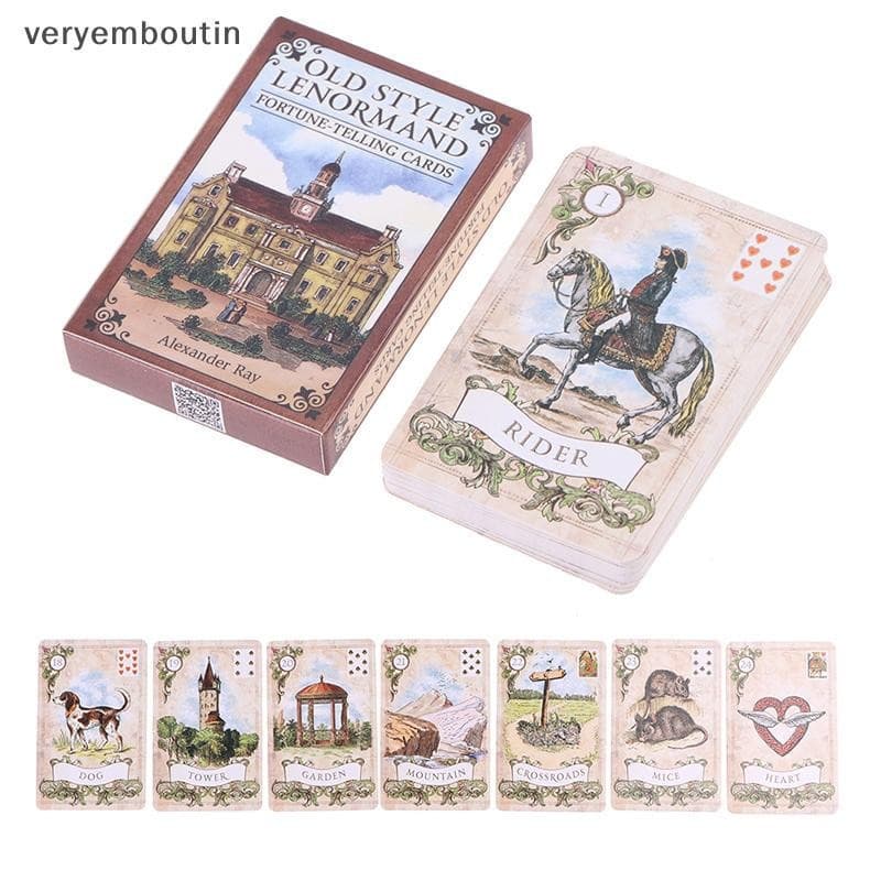 bouti Estilo Antigo Lenormand Oracle Card Tarot Party Profecia Jogo De Tabuleiro De Adivinhação bo