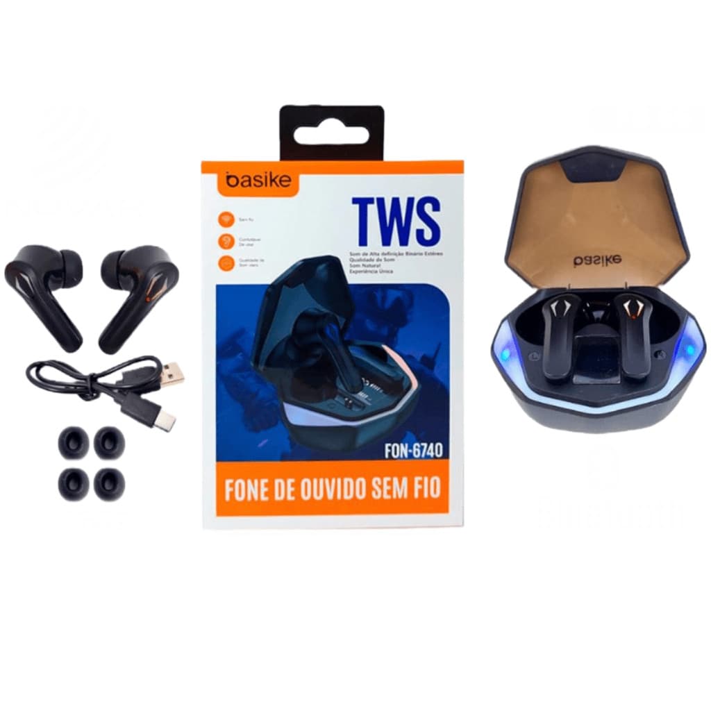 Fone de ouvido bluetooth hifi sem fio com microfone fone gamer