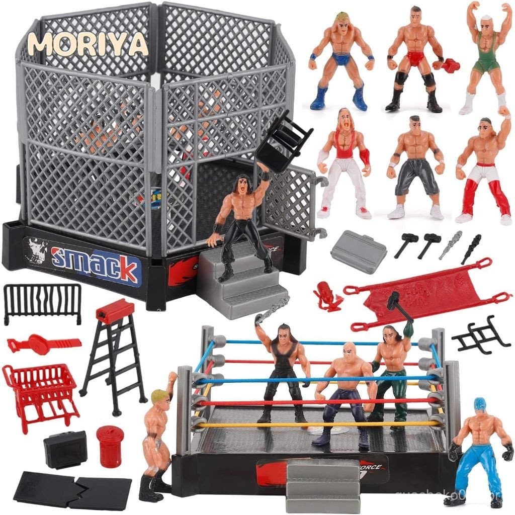WWE Ring Playset Com Figuras De Ação De Luta Livre Para Meninos 8-12 , Brinquedos Seguros E Duráveis , Vem Anel , Realis