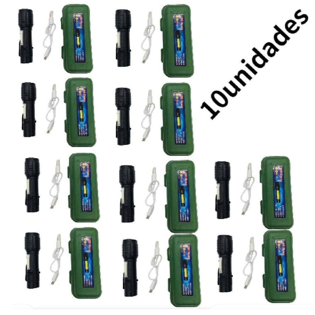 Kit 5 e 10 Mini Lanterna Brilhante Multi-função Led Táticas De Campo