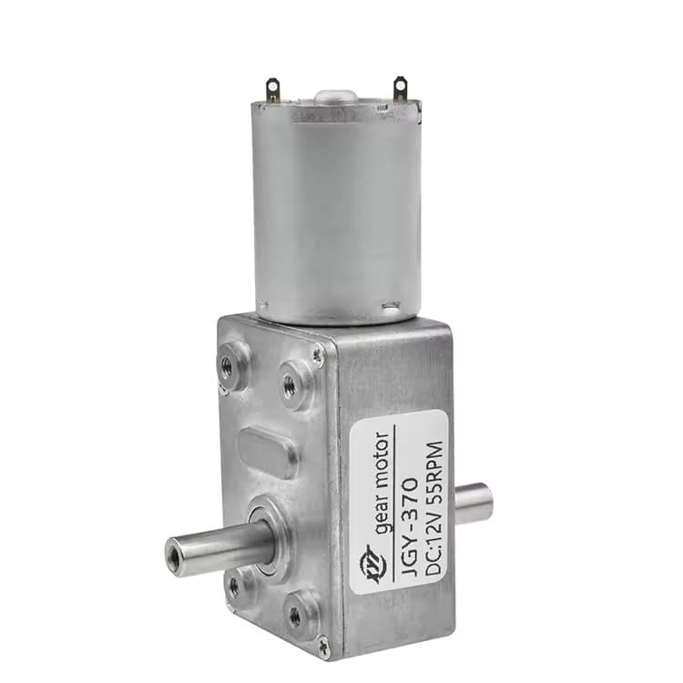 Motor Alto Torque DC 12V JGY370 Eixo Duplo Escolha RPM