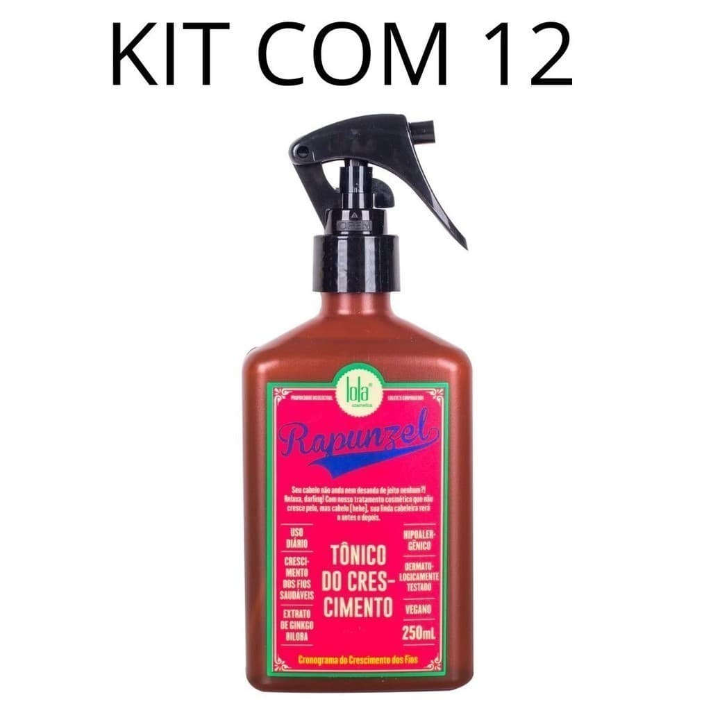 Kit Lojista Lola Rapunzel 12x 250ml | Crescimento e Fortalecimento Capilar