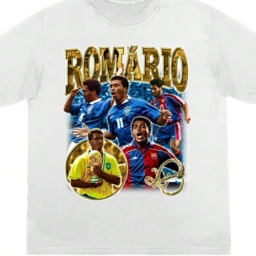 Camiseta Romário Jogador Brasil Unissex 100% Algodão
