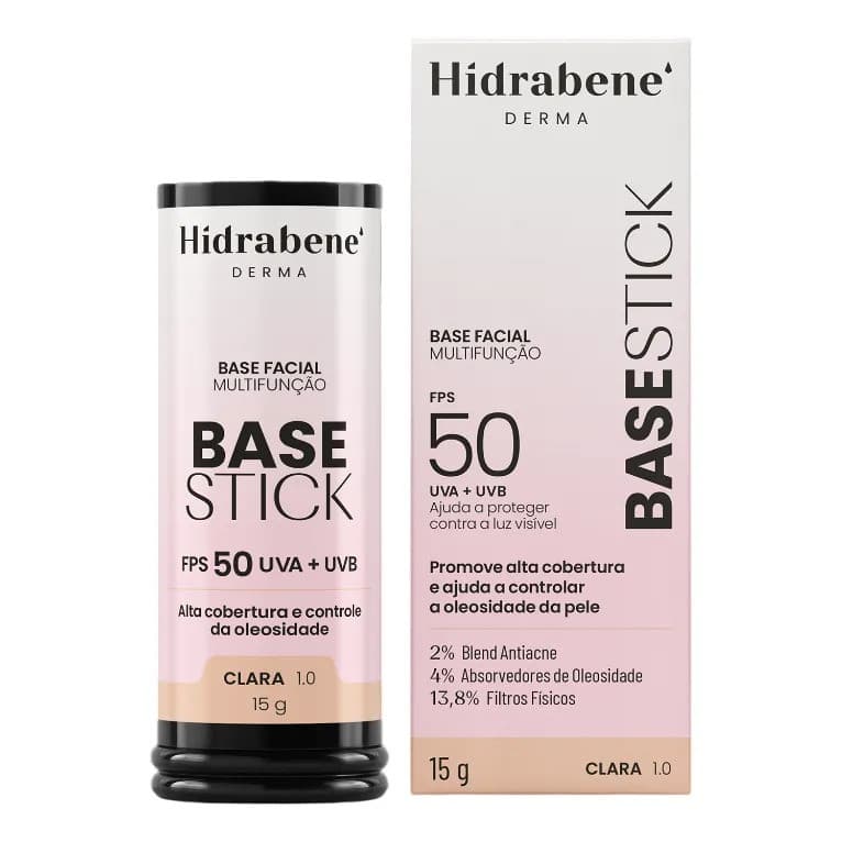 Hidrabene Base Stick Fps 50 - 15g Clara 1.0