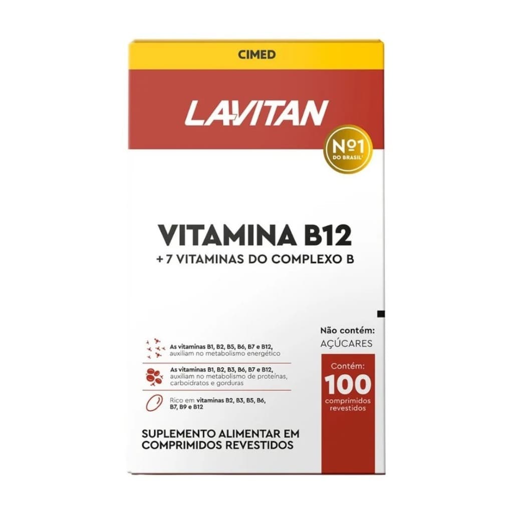 Lavitan Vitamina B12 + 7 Vitaminas Complexo B Com 100 Comp. - Cimed