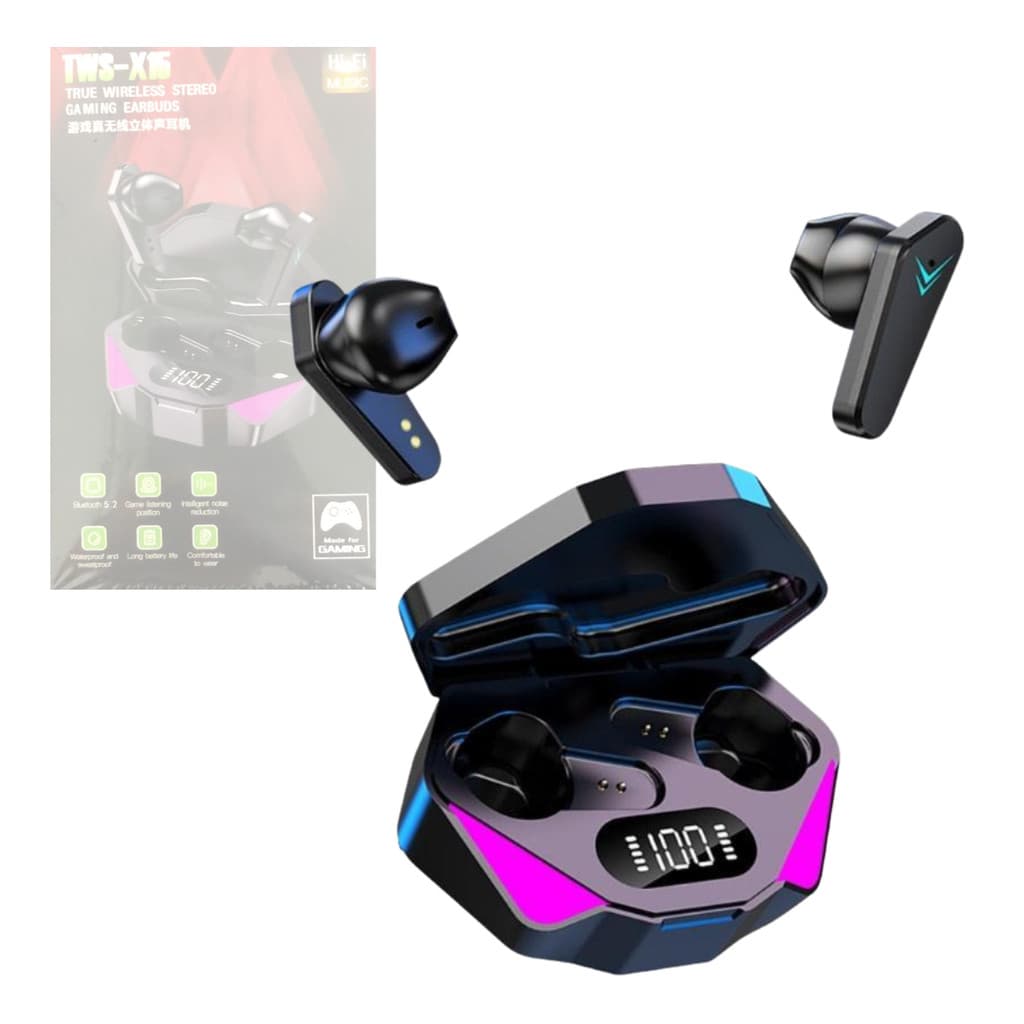 Fone Bluetooth Intra TWS Tela LED Digital TWS-X15