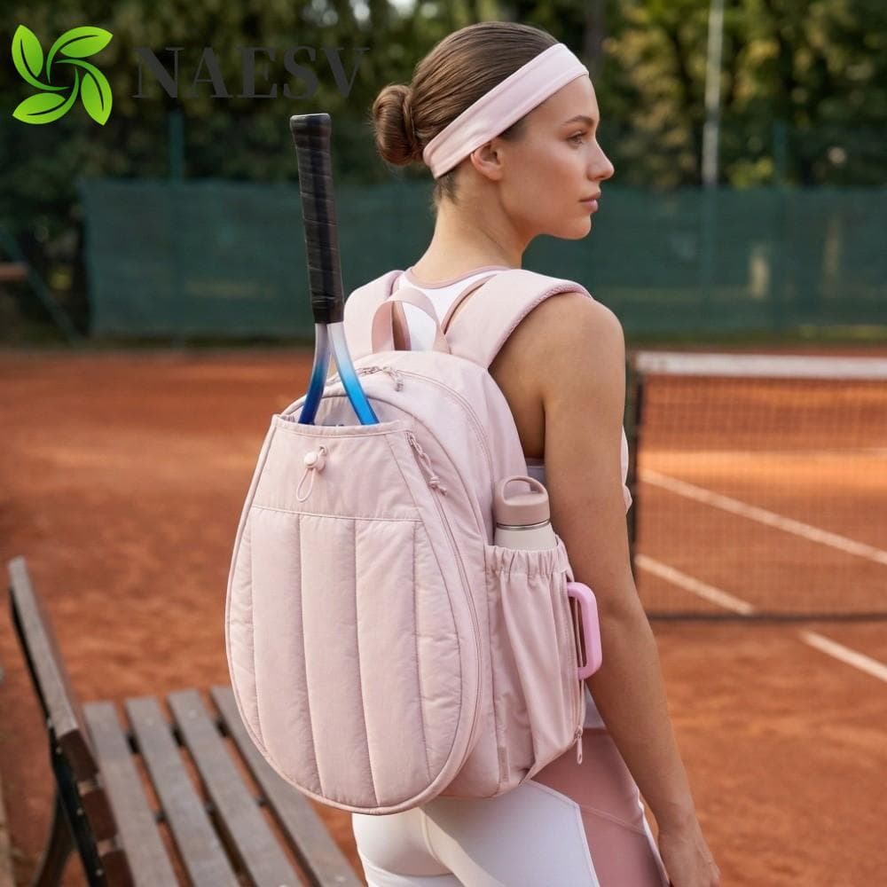 Bolsa Para Raquete De Tênis NAESV , Mochila Ajustável À Prova D'água , Multifuncional Esportiva Fitness