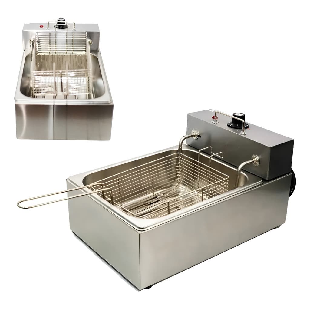 Fritadeira Elétrica 5 L 1 Cuba Profissional Inox Rápida