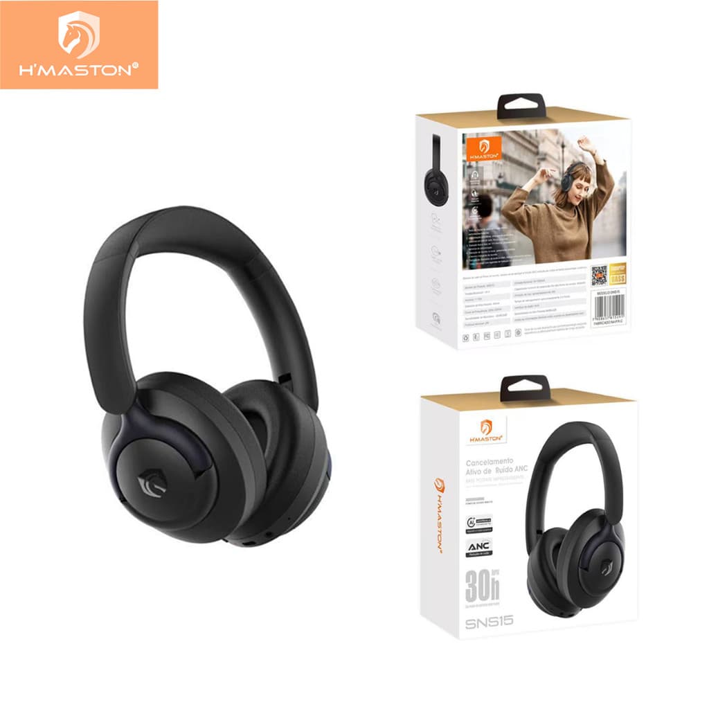 Fone Sem Fio Bluetooth Com IA Inteligència Artificial  Headset ANC Original H'maston SNS15
