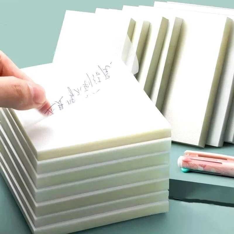 Kit 2 Bloco De Anotação Adesivo Transparente 50 Folhas 76x76cm Papelaria
