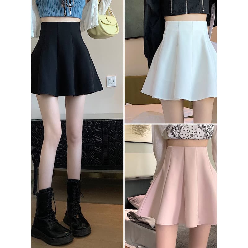 Saia branca feminina verão Fishtail saia curta 2026 novo estilo moda guarda-chuva saia mais magro olhar saia de cintura