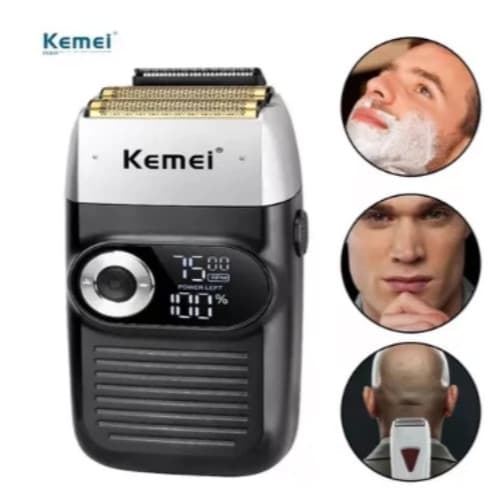 Maquina Kemei Km 2026 Shaver Sem Fio Bivolt Recarregável