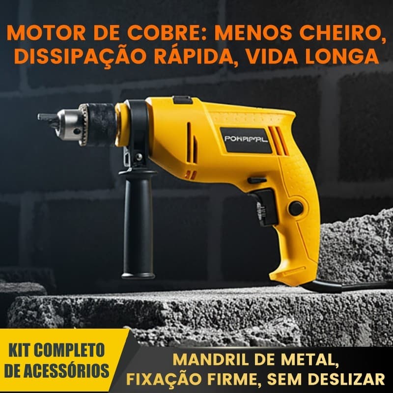 Parafusadeira Furadeira Chaves De Impacto Profissionais Furadeira De Impacto 1/2 Pol 13MM 110/220v