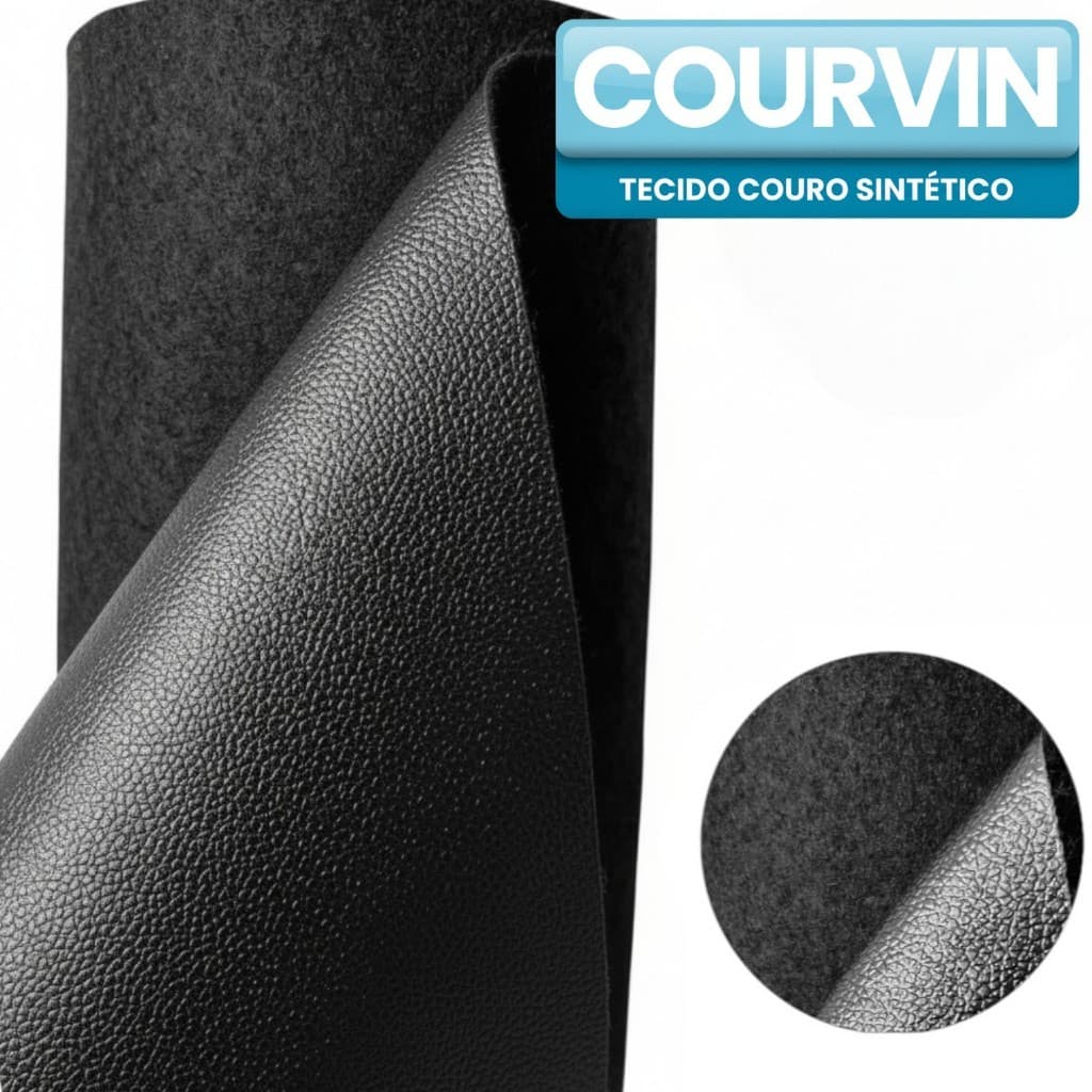 Couro Sintético Courvin Corino Impermeável para Estofados Automotivos, Sofá e Poltrona
