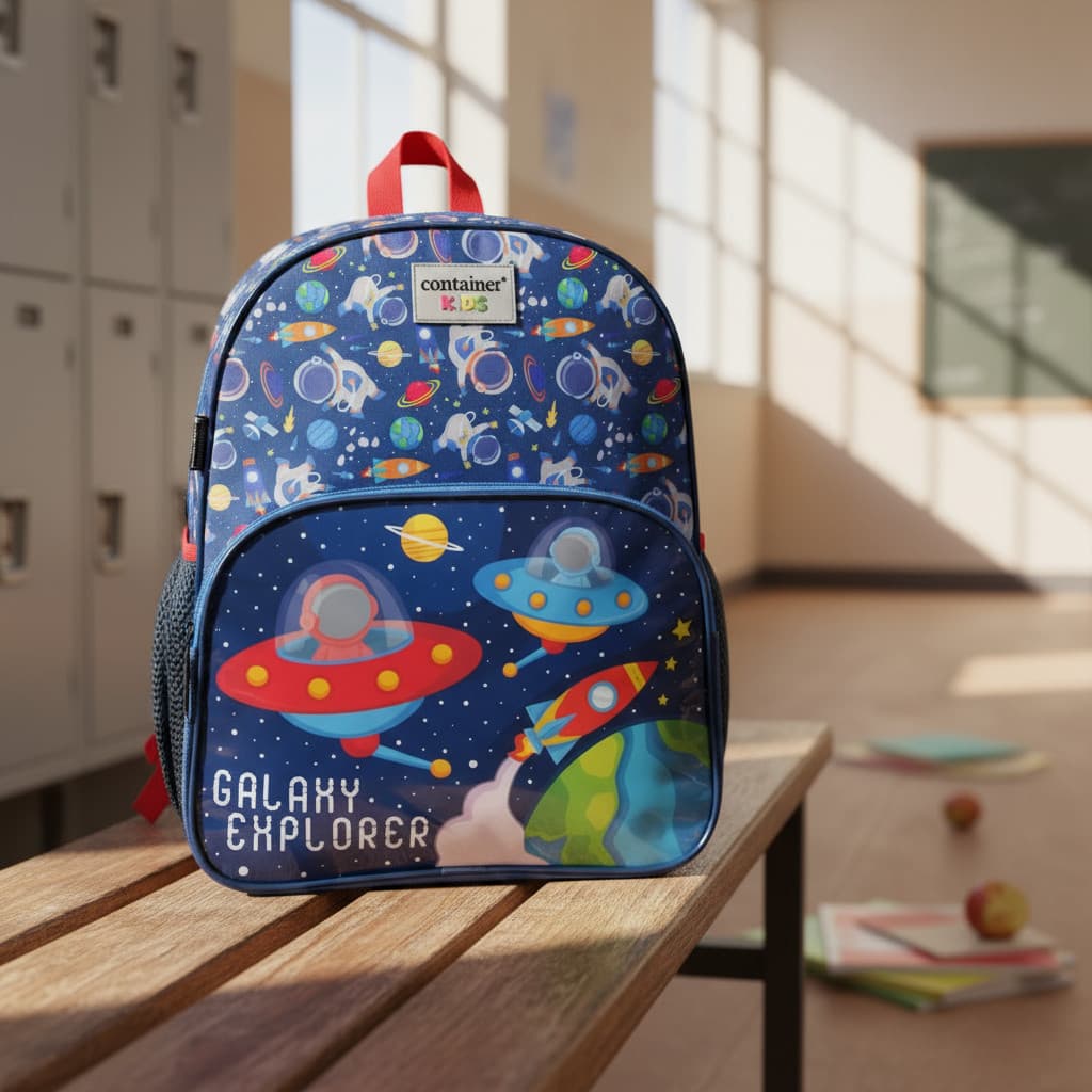 Mochila Escolar Infantil Menino Astronauta Galaxy Masculina