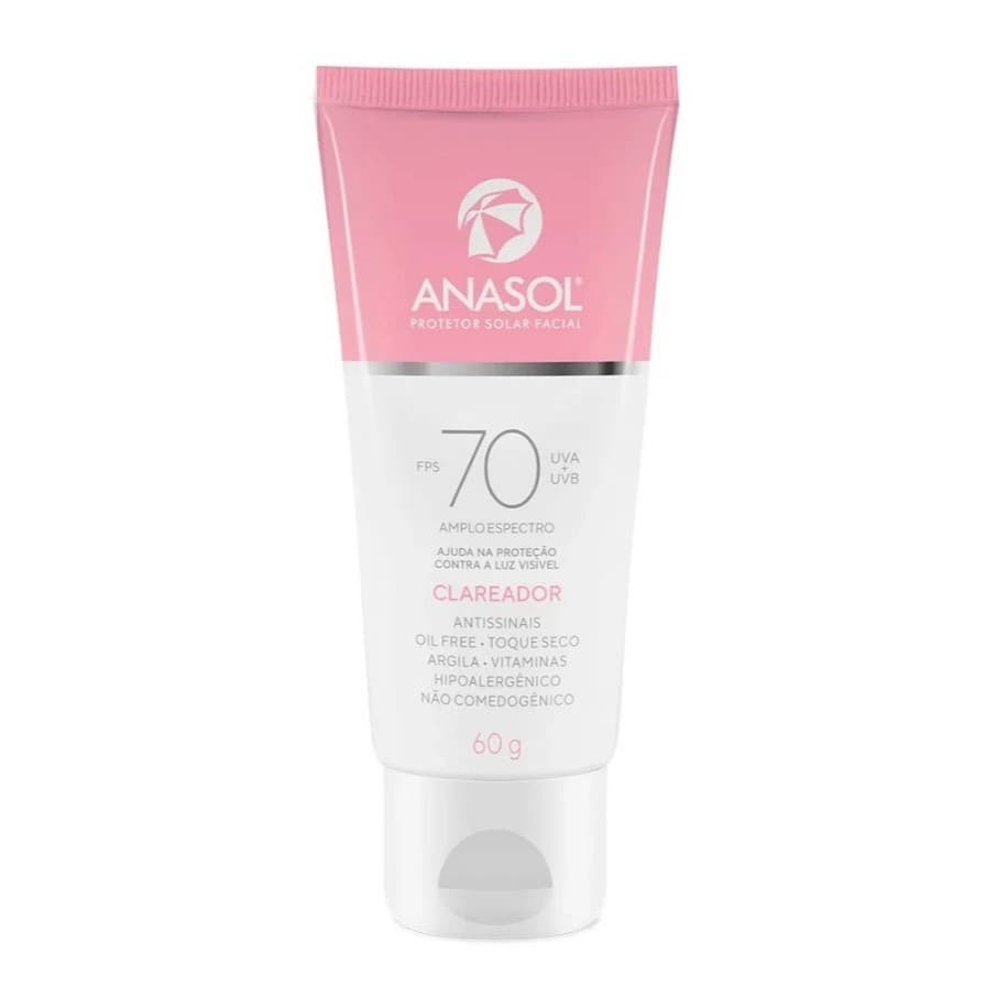 ANASOL Protetor Solar Clareador Facial Anasol FPS 70 UVA Vegano 60g
