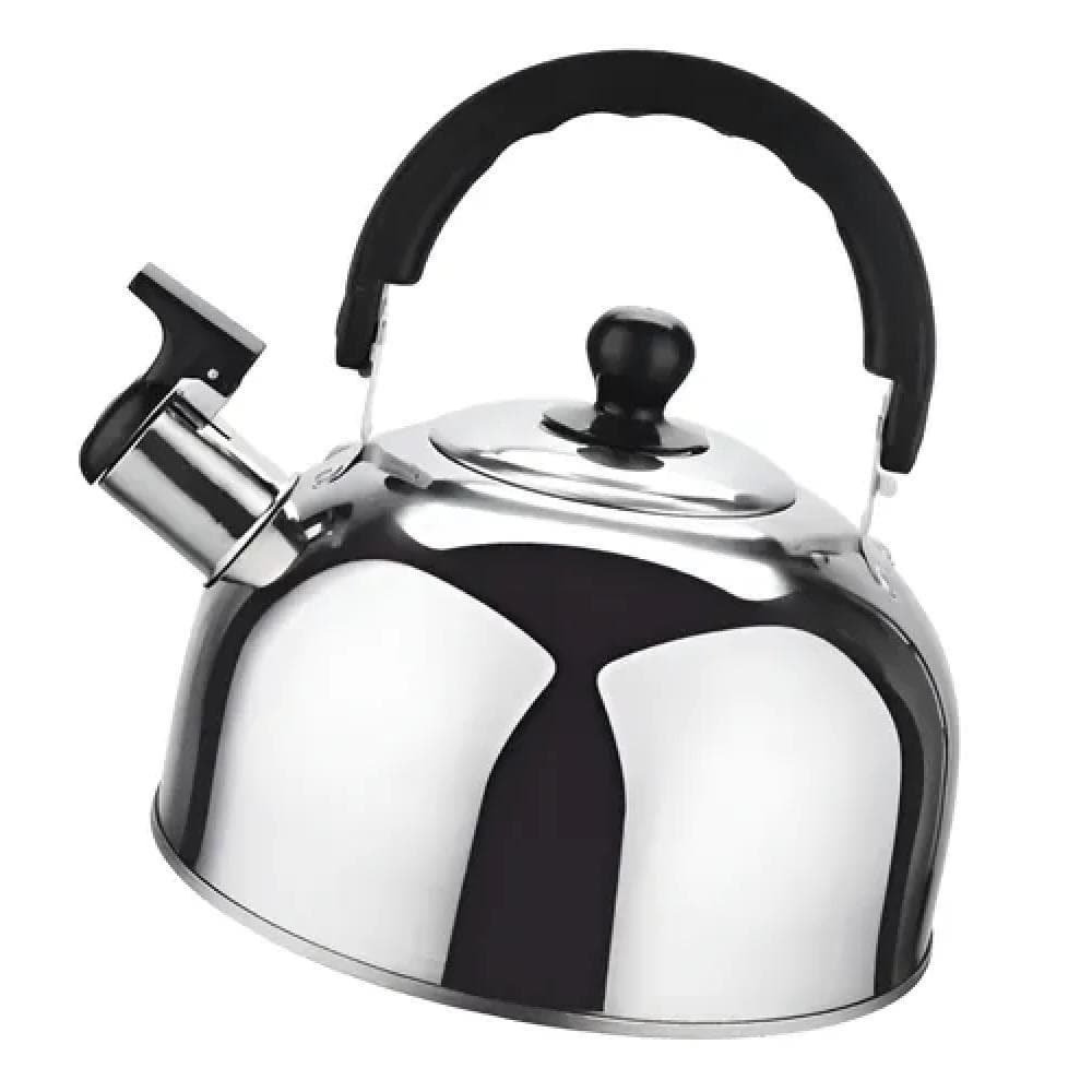 CHALEIRA INOX 1,5 LITROS COM APITO TAMPA ALCA BULE TERMICO CAFE CHA AGUA CASA COZINHA LUXO