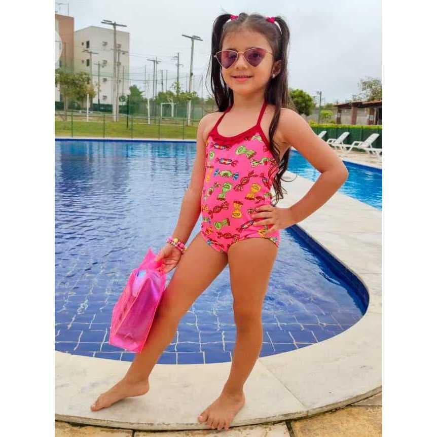 MAIÔ BORY INFANTIL BEBÊ moda praia piscina meninas de 1 aos 4 anos