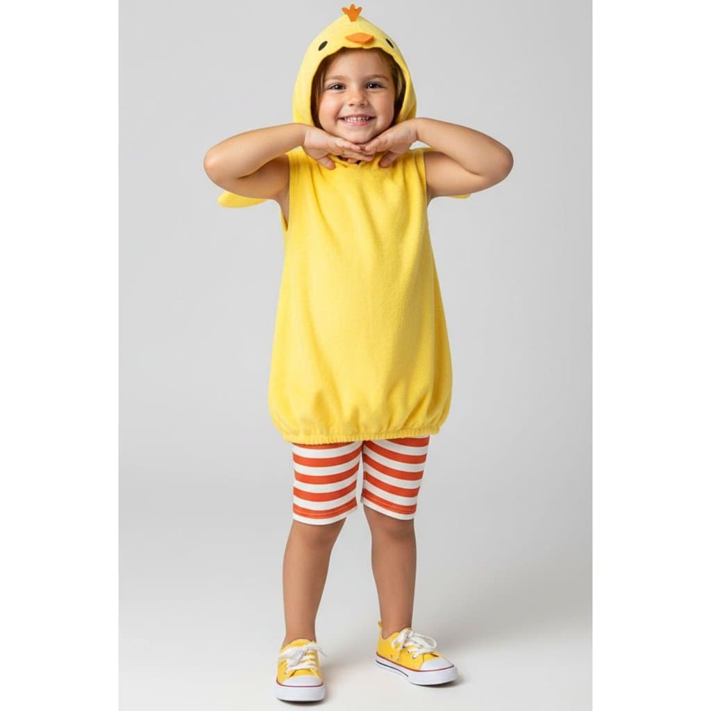 Fantasia Conjunto Pintinho Amarelinho Blusa e Ciclista