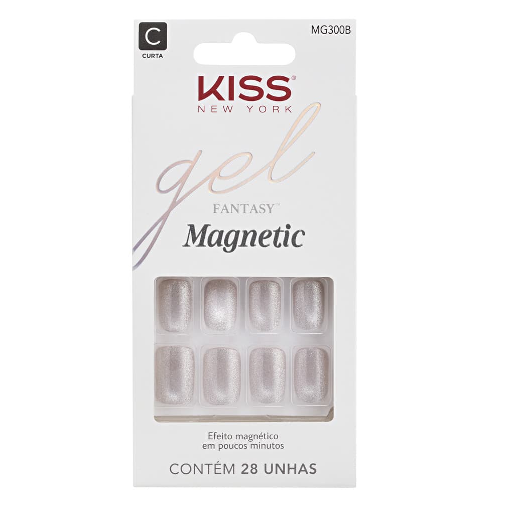 Unha Postiça Gel Fantasy Magnetic Nail Crystal - Kiss New York