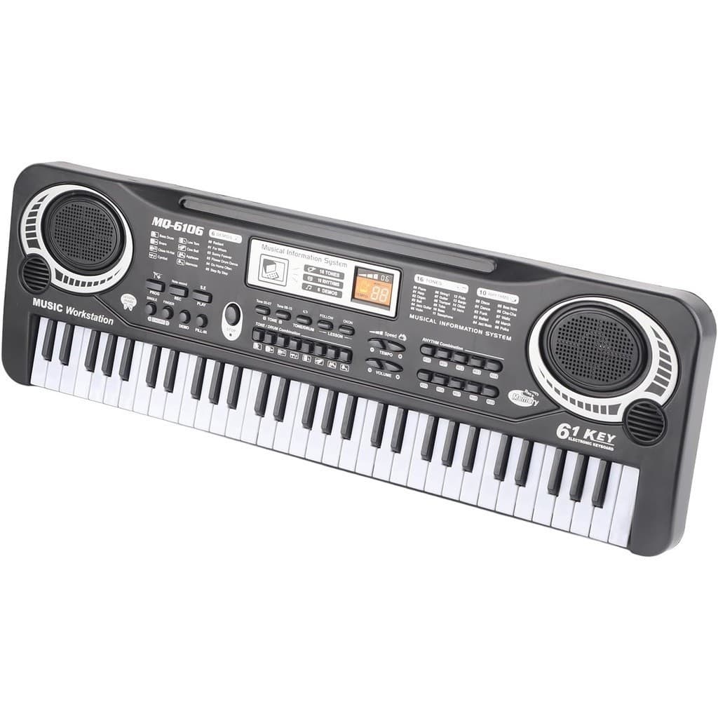 Brinquedo Teclado Piano  Elétrico Infantil De 61 Teclas Com Microfone E Fonte