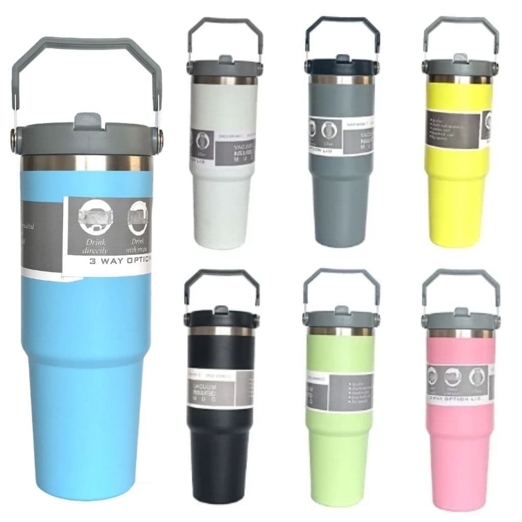 Garrafa Térmica 900ml Inox Interior a Vácuo 24h Temperatura Leve Compacta Academia Ciclismo Escola