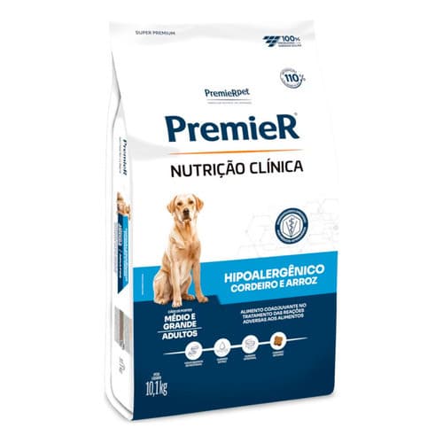 Ração Seca Premier Cão Adulto Médio/grande Hipoalergênica Cordeiro 10.1 Kg