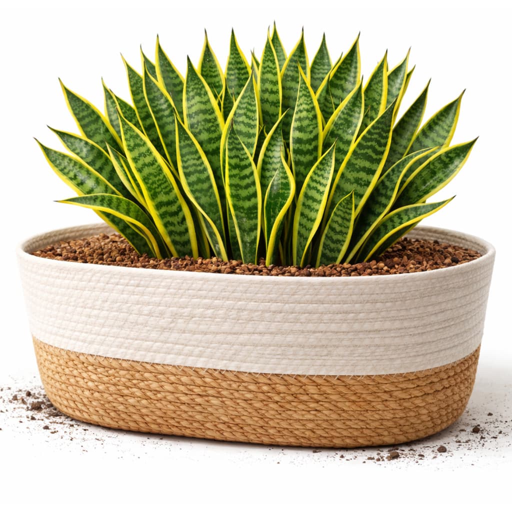 Cesto G Fibra Natural Mesclado Branco 35 cm Casa Sala Quarto