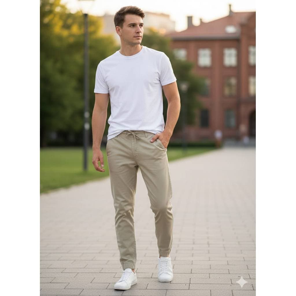 Calça Masculina Slim Fit Sarja Confortável Lançamento