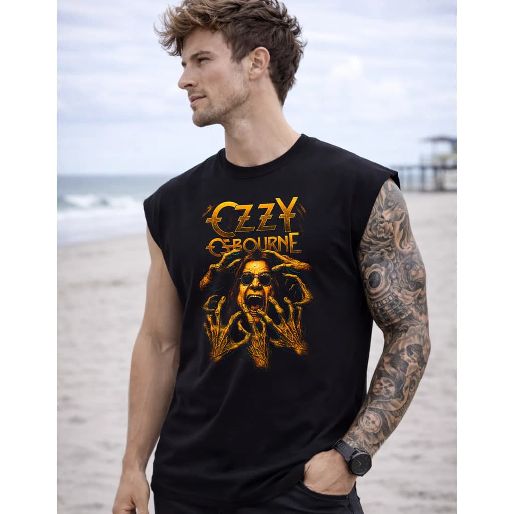 Camiseta Regata Oversized Ozzy Osbourne Streetwear Cavada