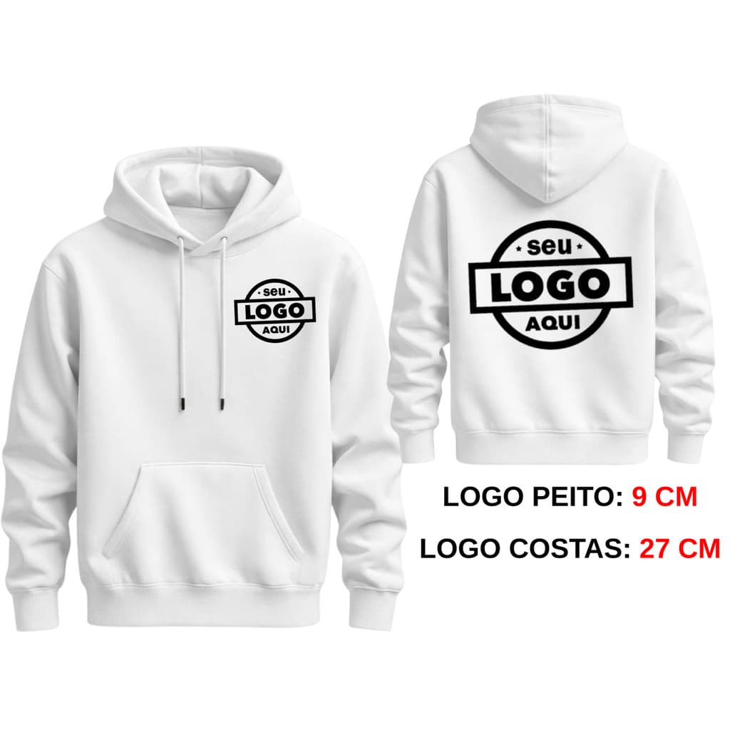 Moletom Blusão Casaco Canguru Personalizado Logo Foto Arte Algodão 100%