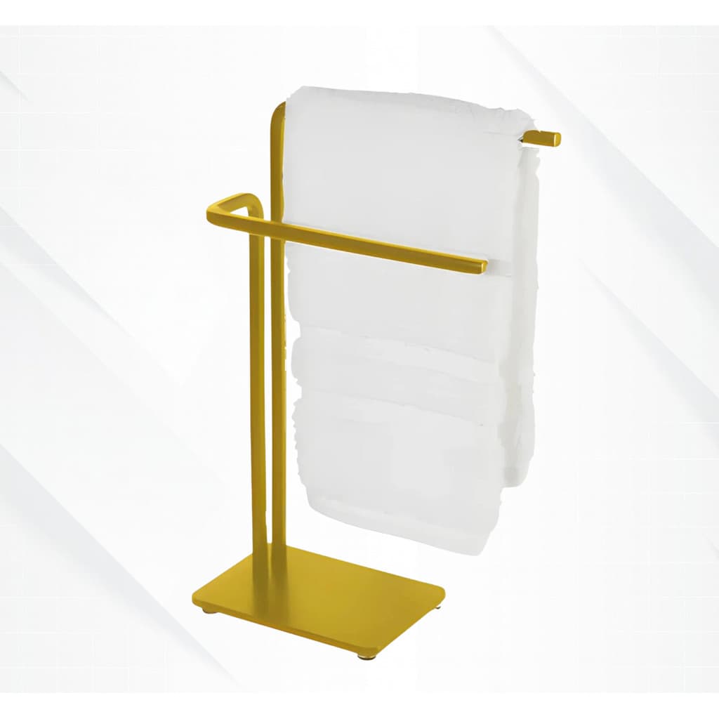 Porta Toalha Toalheiro Rosto Bancada Lavabo Luxo - Dourado