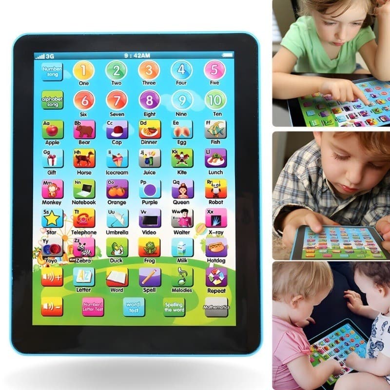 Tablet De Aprender Letras Tablet Interativo Infantil Bilíngue educativo Brinquedo De Crianças Educativo menino e menina