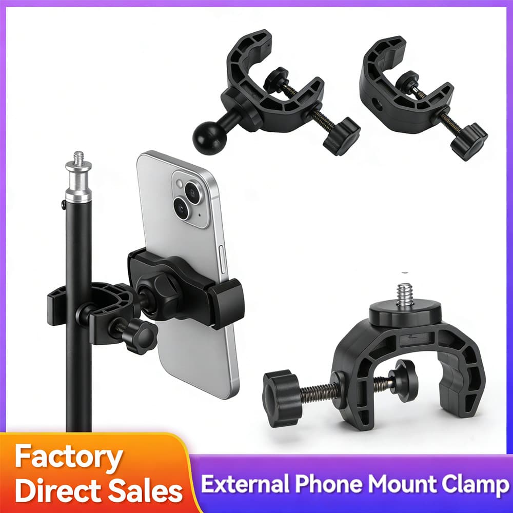 Suporte De Braçadeira C Multifuncional , Rosca De 1/4 " E De Câmera De Cabeça Esférica De 17.4 Mm , Ajustável Para Mesa