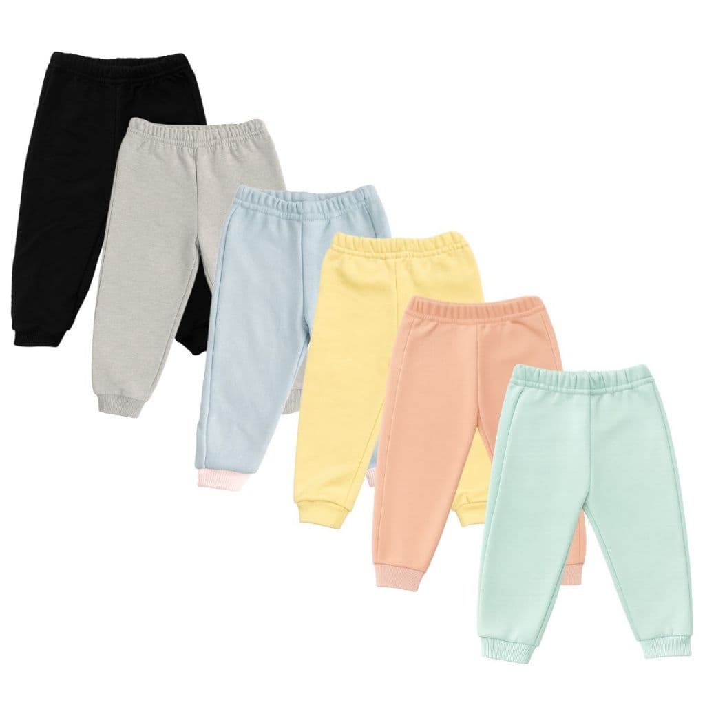 Kit 3 Calças Moletom Flanelado Bebê 100% Algodão – Menina e Menino – P ao G Moletom Infantil Criança