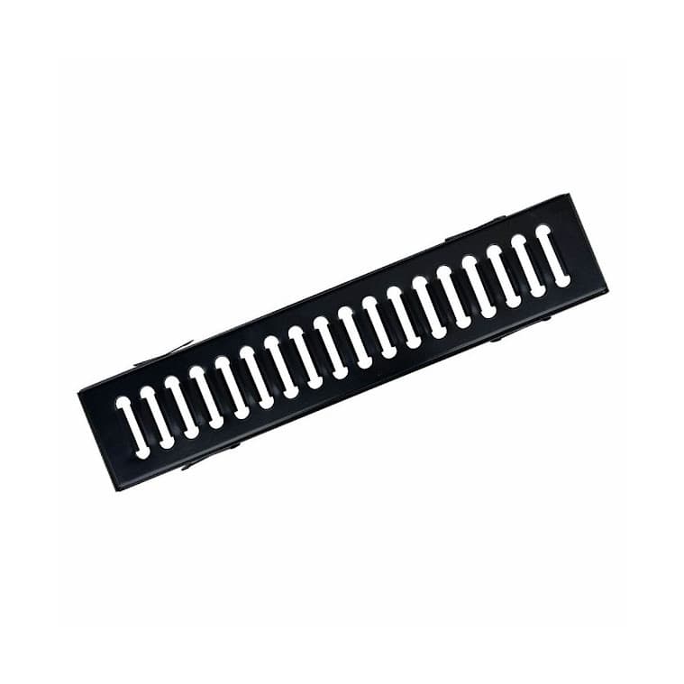 Ralo Grelha Com Caixilho em Aço Galvanizado Preto 10x50cm