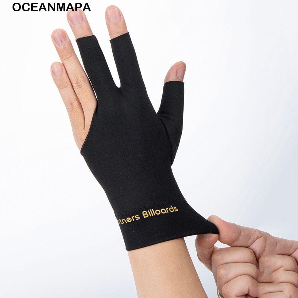 Luvas De Bilhar Oceanmap Luva De Três Dedos Jogo De Mesa Mão Esquerda Antiderrapantes Para Taco