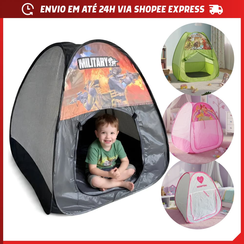 Toca Barraca Infantil Dobrável Cabana Menino Menina Diversos Modelos Auto Montável