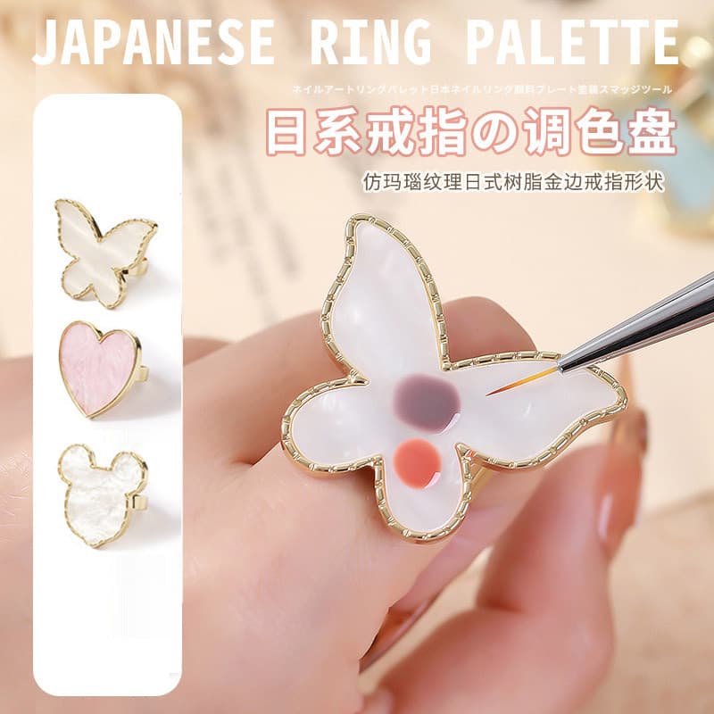 Paleta de Manicure ágata Phnom Penh resina cristal pintado cola anel paleta Swatch ferramenta pintura
