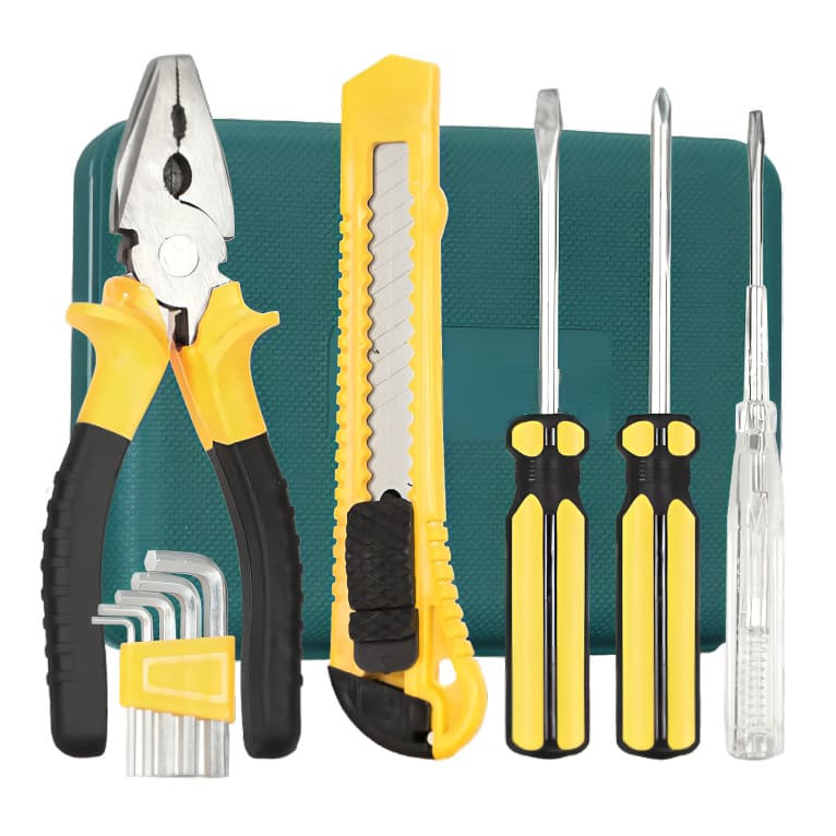 Kit Caixa Maleta de Ferramentas 11 Ferramentas Profissional C/ Maleta Multiuso Fenda Philips Multiuso