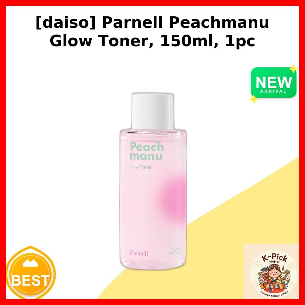 [daiso] Toner Parnell Peachmanu Glow , 150ml , 1 Unidade/Coreano/Radiance Boosting/100 % Genuíno Por k_pick