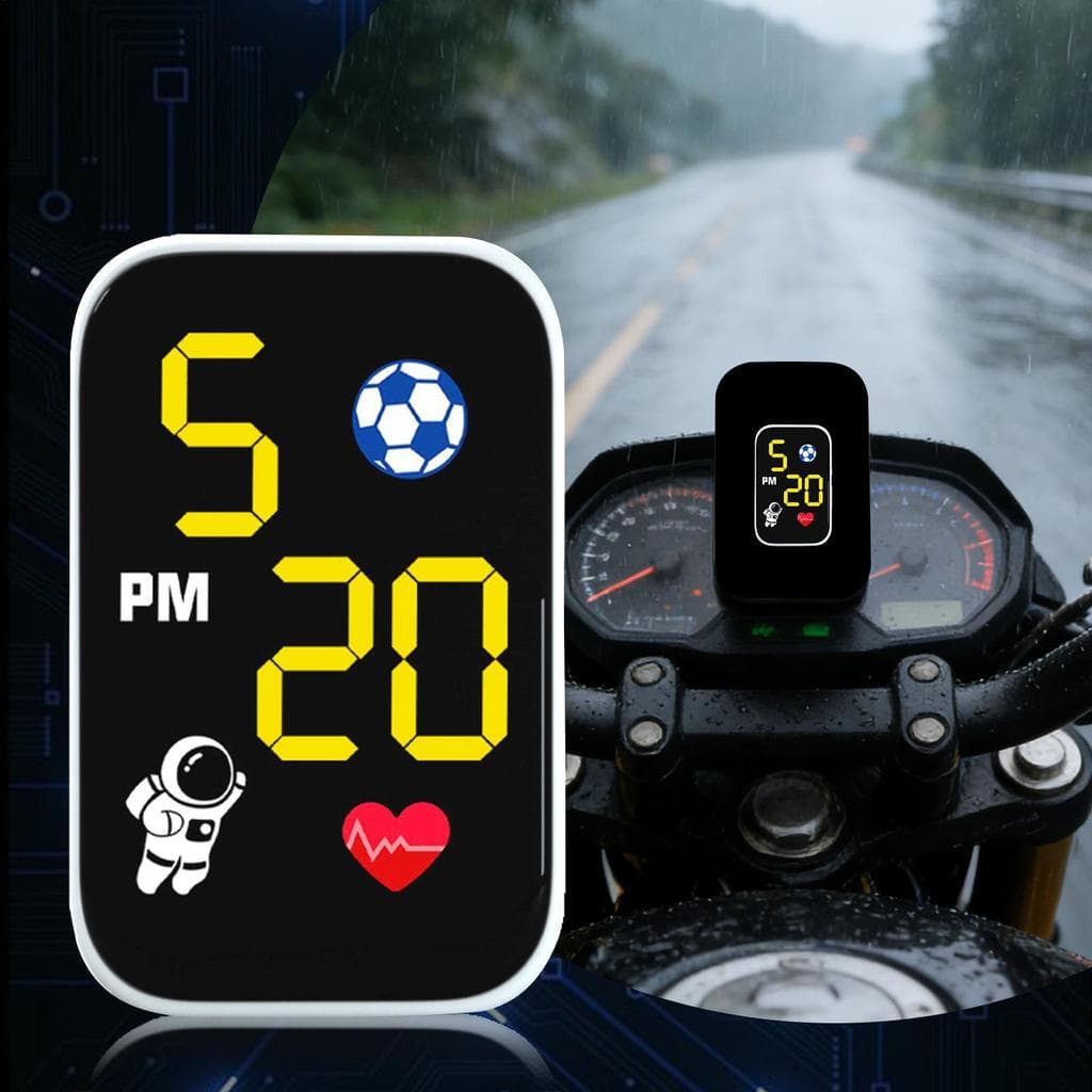 Mini Relógio Para Motocicleta , Montagem Em Painel , À Prova D'água , Com Luz Entusiastas De Ciclismo , Deslocamento Urb