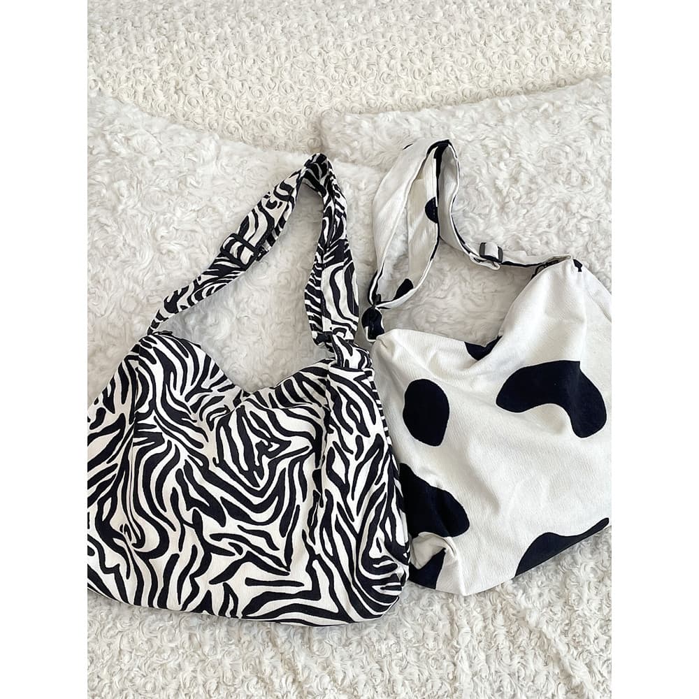 Pequeno coelho branco mesa Retro Zebra padrão axilas bolsa de ombro ajustável saco do mensageiro passeio grande capacida