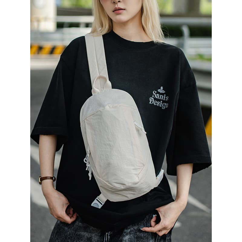 Casual cor sólida All-Match na moda saco de peito masculino esportes leve saco do telefone móvel ciclismo mensageiro moc