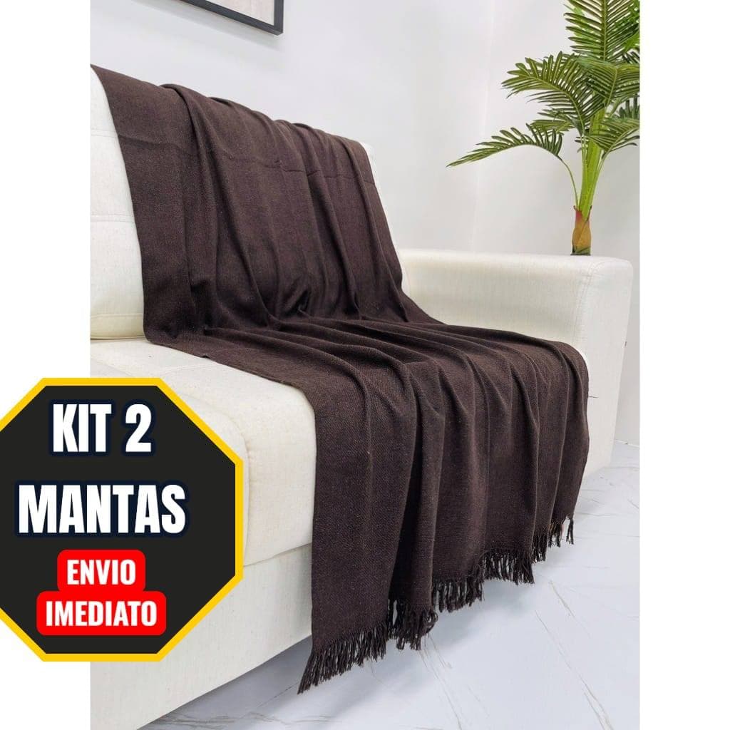 Kit Manta Grande 2,10x1,20 | Manta Macia, Grossa e Perfeita para Sofá e Cama