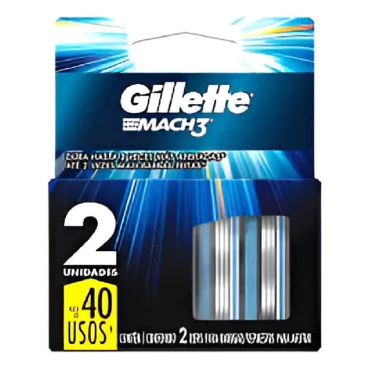 Carga Aparelho de Barbear Mach3 c/ 2un - Gillette